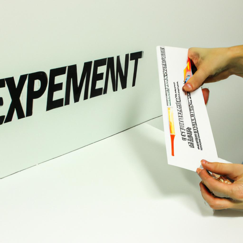 Person conducting direct mail experiment